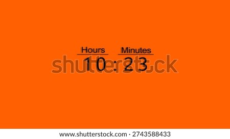 Countdown timer number. Timer clock number with hours and minutes. Clock countdown illustration.