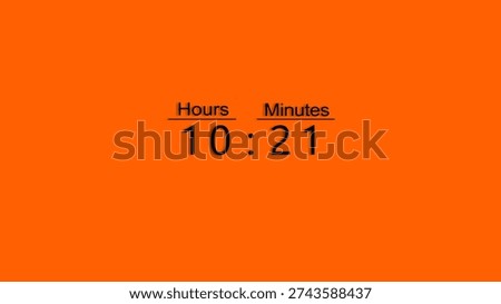 Countdown timer number. Timer clock number with hours and minutes. Clock countdown illustration.