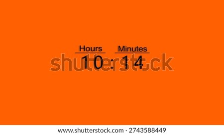Countdown timer number. Timer clock number with hours and minutes. Clock countdown illustration.