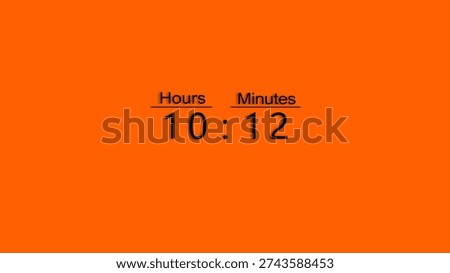 Countdown timer number. Timer clock number with hours and minutes. Clock countdown illustration.