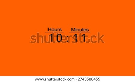 Countdown timer number. Timer clock number with hours and minutes. Clock countdown illustration.