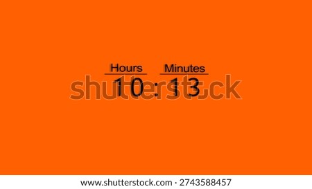 Countdown timer number. Timer clock number with hours and minutes. Clock countdown illustration.