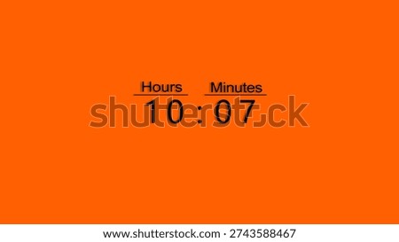 Countdown timer number. Timer clock number with hours and minutes. Clock countdown illustration.