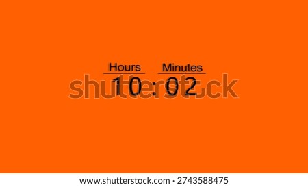 Countdown timer number. Timer clock number with hours and minutes. Clock countdown illustration.
