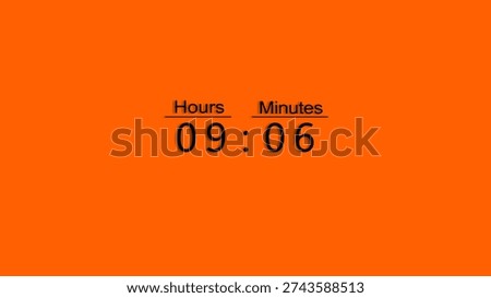 Countdown timer number. Timer clock number with hours and minutes. Clock countdown illustration.