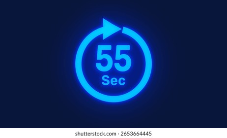  Countdown timer seconds illustration. Timer clock icon.