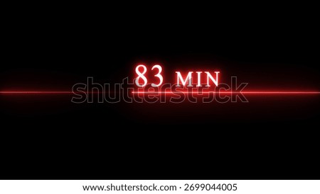 Counting timer minute illustration. Neon countdown timer minutes.