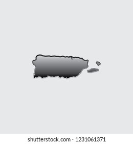 Country Shape Illustration Puerto Rico Stock Illustration 1231061371 ...