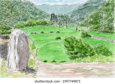 日本 田園風景 のイラスト素材 画像 ベクター画像 Shutterstock