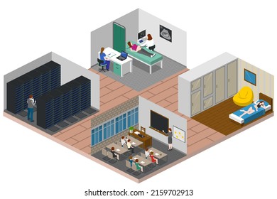 Couple Daily Life, Man And Woman Together, Isometric Home Routine And Everyday Leisure Activity. Couple Daily Life Breakfast Eating, Watching TV And Jogging Sport In Park, Cooking And Shopping