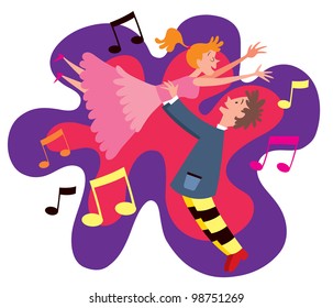 Couple Dancing Stock Vector (Royalty Free) 74098855 | Shutterstock
