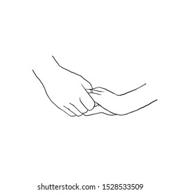 Holding Hands Outline Images Stock Photos Vectors Shutterstock