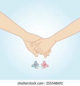 Cartoon Couple Holding Hand Images Stock Photos Vectors Shutterstock