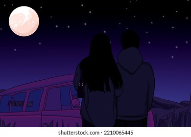 A Couple Is On A Date. Lofi. Aesthetic