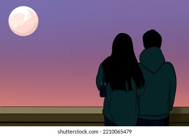 A Couple Is On A Date. Lofi. Aesthetic