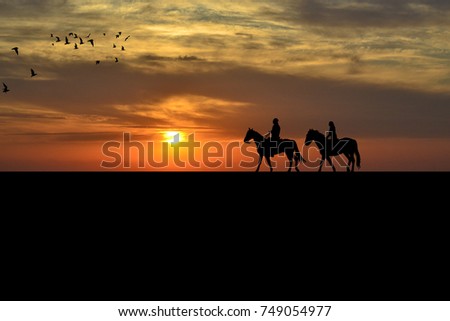 Image, Stock Photo steppe ride Ride Nature