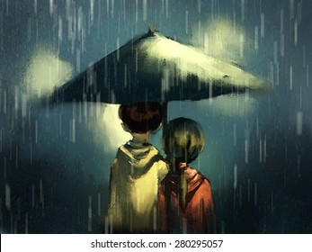 2,334 Woman umbrella paintings Images, Stock Photos & Vectors ...