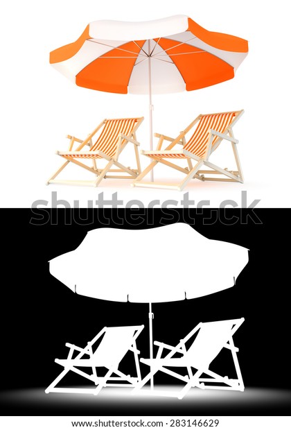 Couples Rest Place Two Beach Chairs Stock Illustration 283146629