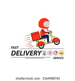 Motorbike Logo Delivery Logo Icon Symbol Stock Vector (Royalty Free ...