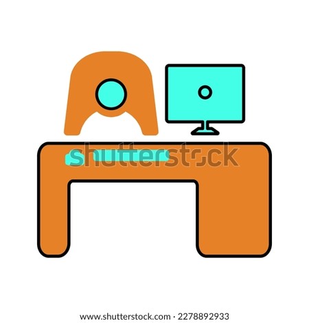 Course, coursework, desk icon - Simple editable vector EPS file.
