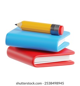 Course Materials on Learning Management System 3D Icon
