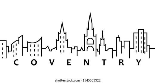 Coventry Poster Coventry Skyline Coventry Print Coventry Art Coventry 