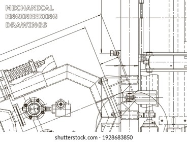 Cover, Flyer, Banner. Engineering Illustration. Technical Illustrations, Backgrounds