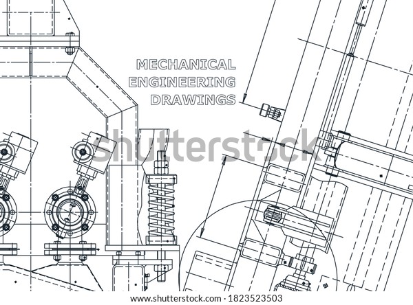 Cover, flyer, banner. Engineering
illustration. Technical illustrations,
backgrounds