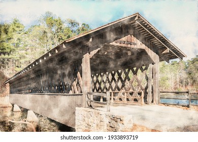 Covered bridge at Stone