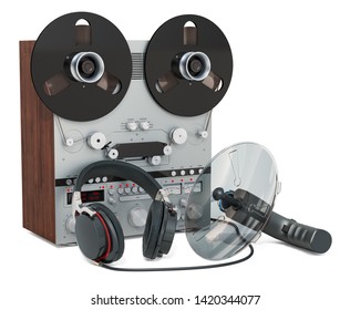 Covert Listening Devices, Surveillance And Wiretapping Concept. 3D Rendering Isolated On White Background