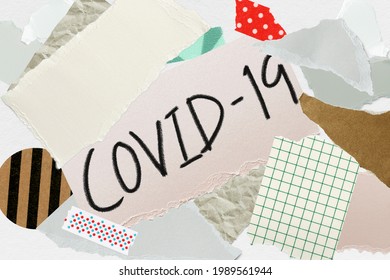 Covid 19 Collage Paper Background