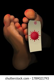 Covid Toes, A Red Rash On The Toes Of Coronavirus Patients Is Seen In This Illustration.
