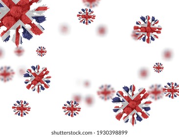 Covid Virus Mutation Covid-19 Coronavirus British English   Background Pandemic - 3d Rendering