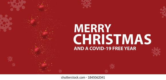 Covid-19 Christmas Backgroud, Greeting Card