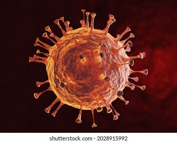 Covid-19, Coronavirus Outbreak, Virus Floating In Cell Environment , Coronaviruses Influenza Background, 3d Rendering