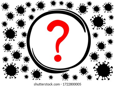 Covid-19 Coronavirus Questions And Answers Or Help Support Banner. Coronavirus Analysis. Investigation Of The Covid Virus. Questions About The Covid Study. What Is Covid? Illustration