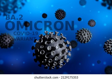 ein covid-19 omicron ba.2 Variante des Virus 3d Konzept