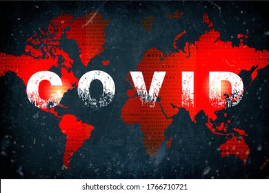 Covid19 Spread World Map Illustration Stock Illustration 1766710721 ...