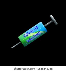 Covid-19 Vaccine Icon Simple Art Illustration. New Medication World First Icon Design.