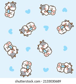 Cow Cartoon​ Character​ Cute​ Pattern​ Wallpaper​