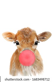 Bebe Vache Imprimerie De Vache Bebe Illustration De Stock Shutterstock