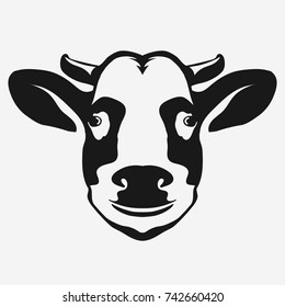 Cow Head Butcher Shop Sign Silhouette Stock Illustration 742660420 ...