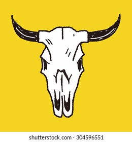 cow skull doodle