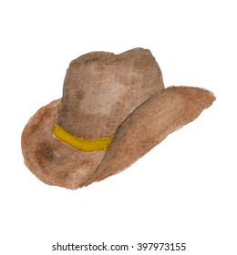 Cowboy Hat Watercolor Illustration