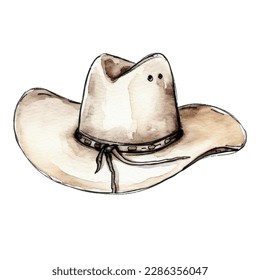 Cowboy hat  Watercolor