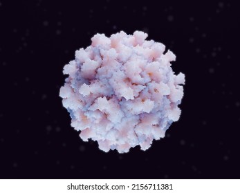 The coxsackieviruses are among the most common and important human pathogens. They cause cold, viral meningitis and myocarditis. 3d rendering
