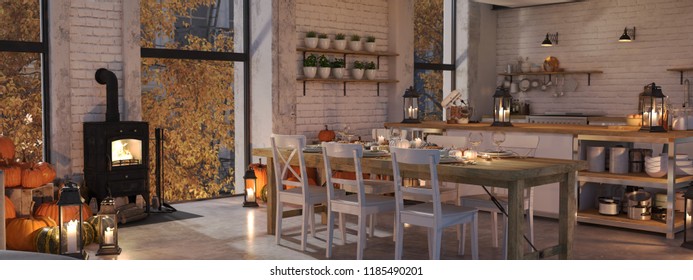 Cozy Dining Room Images Stock Photos Vectors Shutterstock