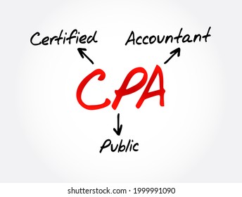 Cpa Certified Public Accountant Acronym Business Stock Illustration ...