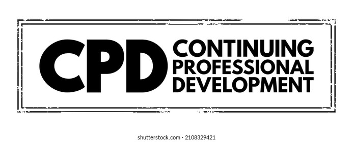 Cpd Continuing Professional Development Continuing Education Stock ...