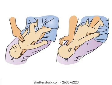 CPR for baby, first aid measures kid. - Powered by Shutterstock